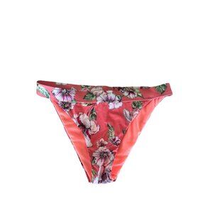 VYB NWOT M Orange Tropical Floral Hipster Bikini Bottoms